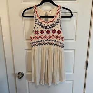 Free People Embroided Tank